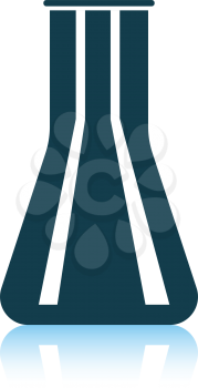 Chemical bulbs icon. Shadow reflection design. Vector illustration.