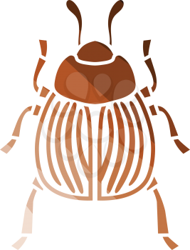 Colorado beetle icon. Flat color design. Vector illustration.