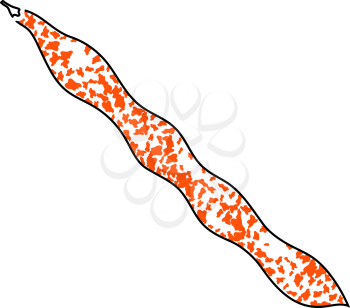 Beans Icon. Thin Line With Orange Fill Design. Vector Illustration.