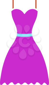 Dress Icon. Flat Color Design. Vector Illustration.