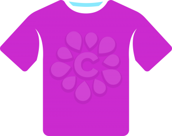 T-shirt Icon. Flat Color Design. Vector Illustration.
