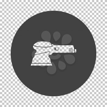 Grinder icon. Subtract stencil design on tranparency grid. Vector illustration.