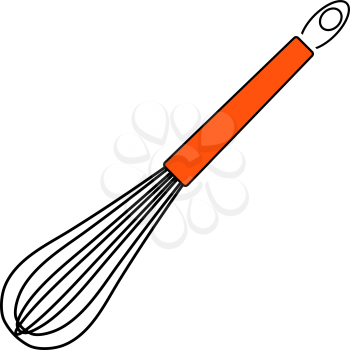 Kitchen Corolla Icon. Thin Line With Orange Fill Design. Vector Illustration.