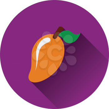 Flat design icon of Mango in ui colors. Vector illustration.