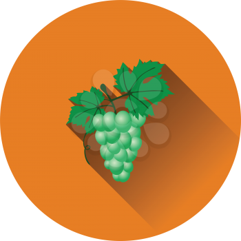 Flat design icon of Grape in ui colors. Vector illustration.