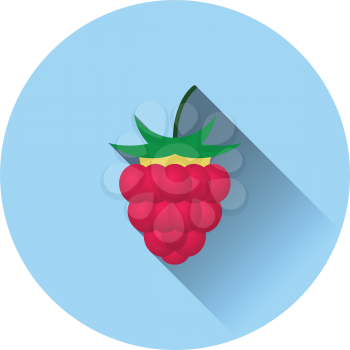 Flat design icon of Raspberry in ui colors. Vector illustration.