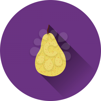 Flat design icon of Pear in ui colors. Vector illustration.