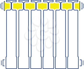 Icon of Radiator. Thin line design. Vector illustration.