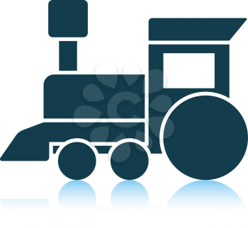 Train toy icon. Shadow reflection design. Vector illustration.