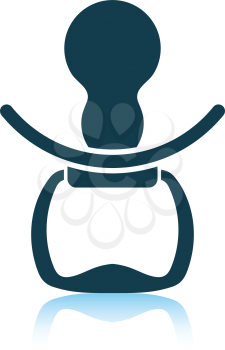 Soother icon. Shadow reflection design. Vector illustration.