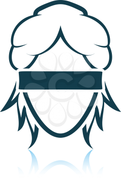 Femida head icon. Shadow reflection design. Vector illustration.