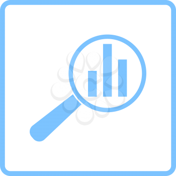 Analytics Icon. Blue Frame Design. Vector Illustration.