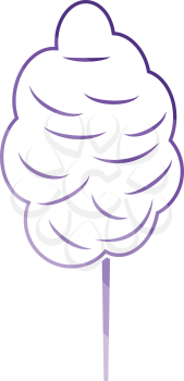 Cotton candy icon. Flat color design. Vector illustration.