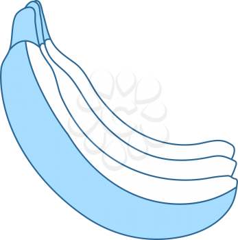 Icon Of Banana In Ui Colors. Thin Line With Blue Fill Design. Vector Illustration.