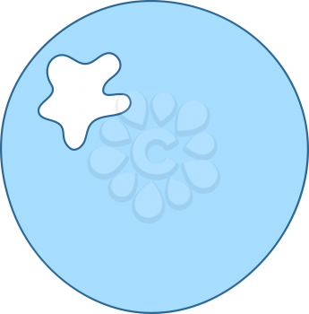 Icon Of Blueberry In Ui Colors. Thin Line With Blue Fill Design. Vector Illustration.