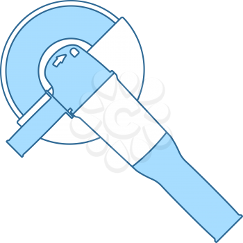 Grinder Icon. Thin Line With Blue Fill Design. Vector Illustration.