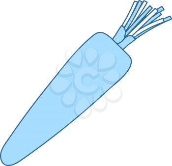Carrot Icon. Thin Line With Blue Fill Design. Vector Illustration.