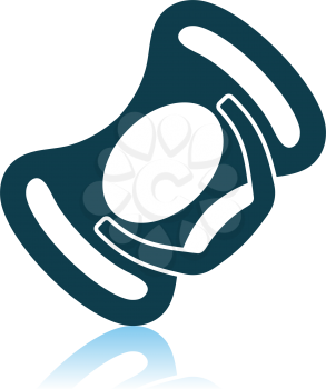 Baby Soother Icon. Shadow Reflection Design. Vector Illustration.