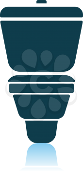 Toilet Bowl Icon. Shadow Reflection Design. Vector Illustration.