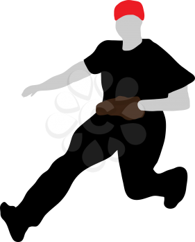 Highly detailed baseball athlete silhouette. Fully editable EPS 10 vector illustration.
