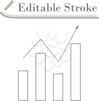 Analytics Chart Icon. Editable Stroke Simple Design. Vector Illustration.