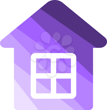 Home Icon. Flat Color Ladder Design. Vector Illustration.
