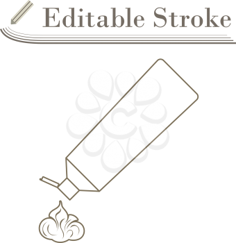 Toothpaste Tube Icon. Editable Stroke Simple Design. Vector Illustration.