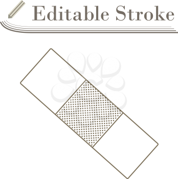 Medical Plaster Icon. Editable Stroke Simple Design. Vector Illustration.