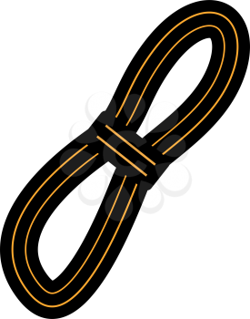 Climbing Rope Icon. Editable Bold Outline With Color Fill Design. Vector Illustration.
