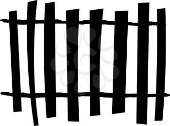 Fence Over White Background for Creating Halloween Designs. Vector illustration.