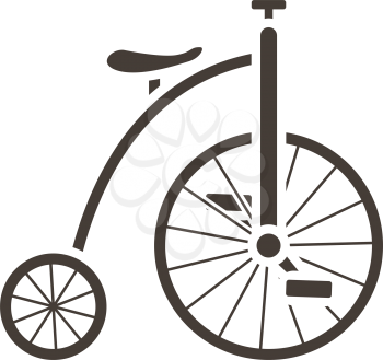 April fool's day emblem with clowns bike. Vector illustration.