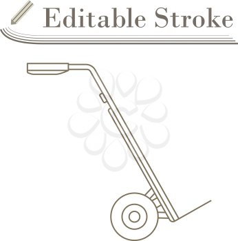 Warehouse Trolley Icon. Editable Stroke Simple Design. Vector Illustration.
