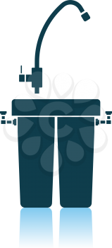 Water Filter Icon. Shadow Reflection Design. Vector Illustration.