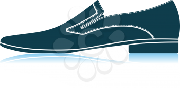 Man Shoe Icon. Shadow Reflection Design. Vector Illustration.
