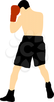Boxing  silhouette. Fully editable EPS 10 vector illustration.