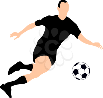Highly detailed soccer silhouette. Fully editable EPS 10 vector illustration.