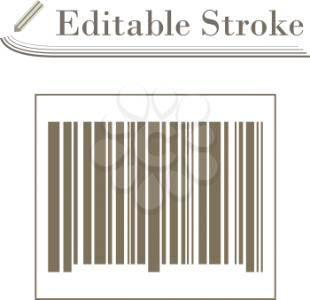 Bar Code Icon. Editable Stroke Simple Design. Vector Illustration.