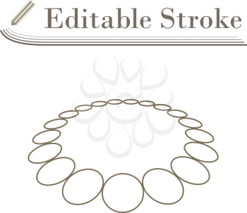Beads Icon. Editable Stroke Simple Design. Vector Illustration.