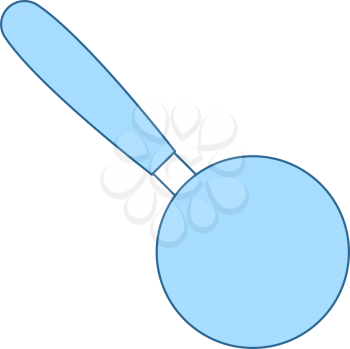 Magnifying Glass Icon. Thin Line With Blue Fill Design. Vector Illustration.