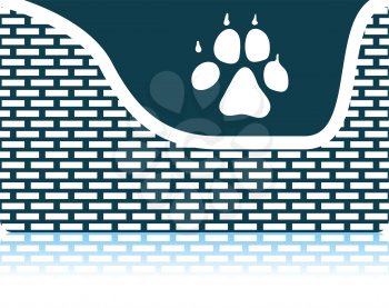 Dogs Sleep Basket Icon. Shadow Reflection Design. Vector Illustration.