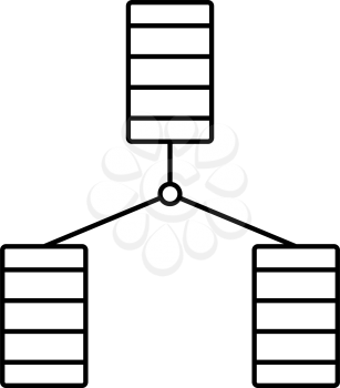 Database Icon. Outline Simple Design. Vector Illustration.
