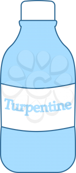 Turpentine Icon. Thin Line With Blue Fill Design. Vector Illustration.