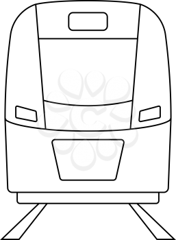 Train Icon. Outline Simple Design. Vector Illustration.