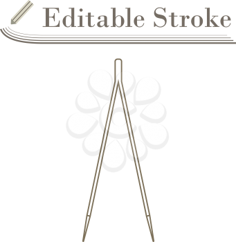 Electric Tweezers Icon. Editable Stroke Simple Design. Vector Illustration.