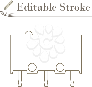Micro Button Icon Icon. Editable Stroke Simple Design. Vector Illustration.