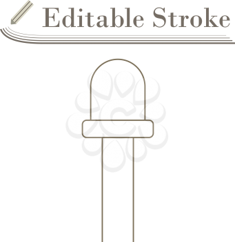 Light-emitting Diode Icon. Editable Stroke Simple Design. Vector Illustration.