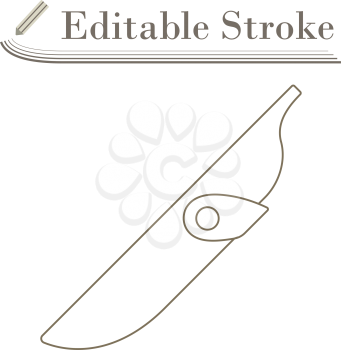 Knife Scabbard Icon. Editable Stroke Simple Design. Vector Illustration.