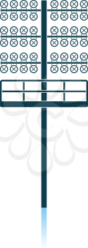 Soccer Light Mast Icon. Shadow Reflection Design. Vector Illustration.