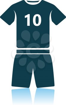 Soccer Uniform Icon. Shadow Reflection Design. Vector Illustration.