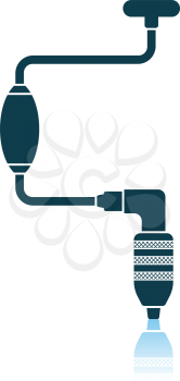 Auger Icon. Shadow Reflection Design. Vector Illustration.